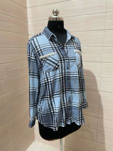 Pintresty oversized check shirt