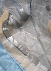 Organza Saree With Attached Blouse Piece