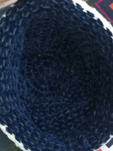 Blue &amp; White Crochet Hat