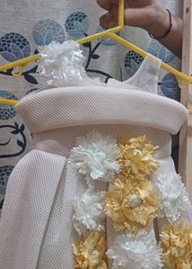 Beautiful Frock With Flower Detailing