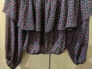 OFFSHOULDER CROP TOP FOR WOMEN