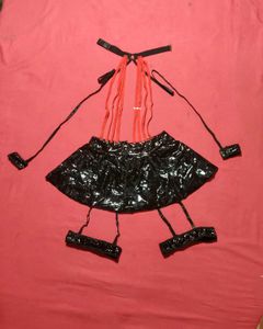 Red &amp; Black Strappy Lingerie Set 🔥 (Size S)