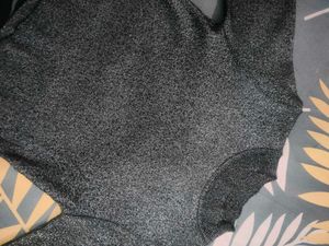 Black Blingy Woolen Top