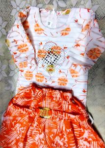 Girls Top and Skirt Set