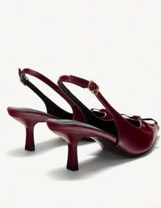 Burgundy Bow Heels