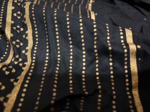 Black &amp; Gold Indian Plazzo