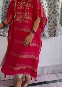 Red Embroidered Kaftan