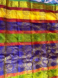 Silk  Saree With Aari Work Blouse
