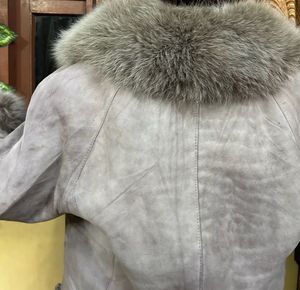 Fur Collar Grey Coat