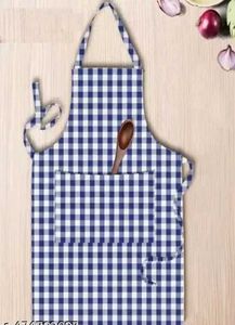 Elegant Green cotton Saree with Kitchen Apron