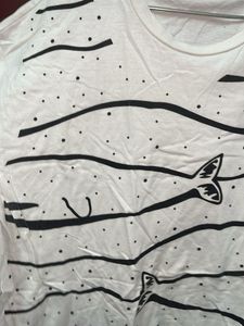 White Whale Print Tee