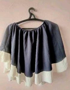 Chic Navy Off-Shoulder Top