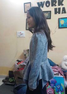 Gray Peplum Top ❤️