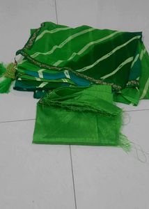 Green Striped Saree