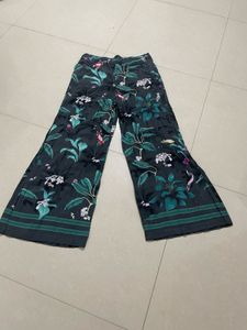 H&amp;M Floral Bird Wide Leg Trousers Ana Glover x