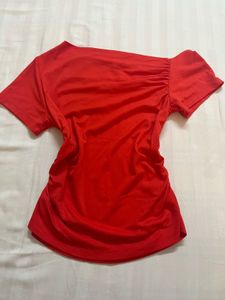Red One-Shoulder Top