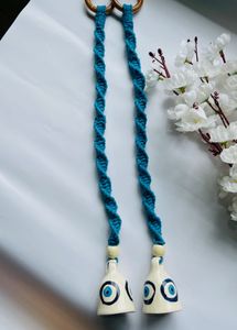 Evil Eye macrame  Hanging Bells