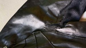 36 black leather jacket