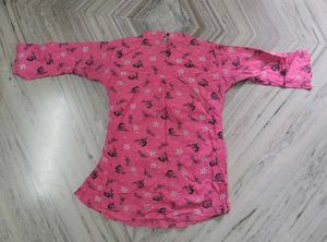 Pink Floral Kurta