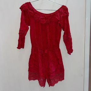 Off shoulder Romper