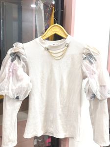 Elegant Floral Sleeve Top