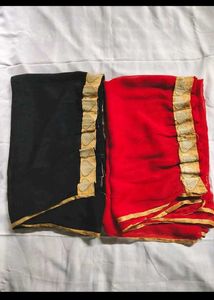 Red & Black Dupatta