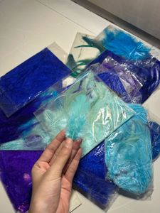 20 Packet Blue Colour Shade Feathers