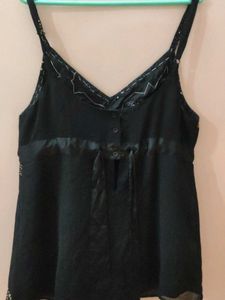 Black Embellished Top