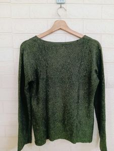 Chico&#39;s Green Knit Sweater
