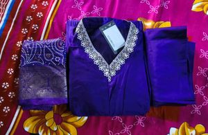 Elegant Purple 3 Piece Kurta Set