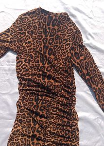Sheer Cheetah Print Dress