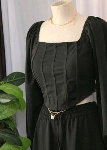 Black  Corset Like Top