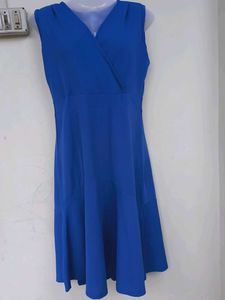 Cobalt Blue Fit & Flare Dress