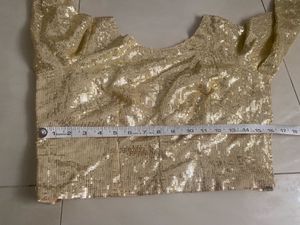 Golden Sequin Party Blouse