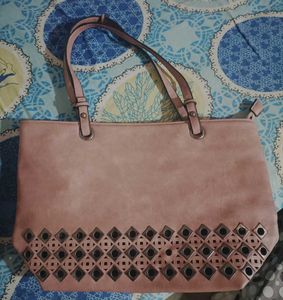 Cute Peach Handbag Multipurpose
