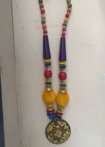 Navratri Necklace Set With Earrings