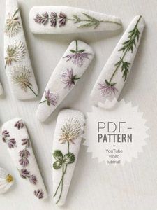 Hand Embroidered Clips