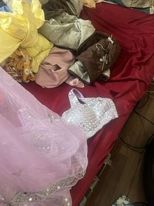 Full Lilac Lehenga set - With Dupatta And Potl