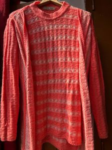 Coral Knit Cardigan