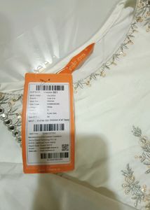 INDO ERA WHITE EMBROIDERED KURTA SET