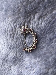 GIVA AVNI 925 Oxidised Silver Nose Ring