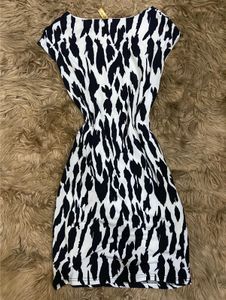 Black and White Animal Print Dress