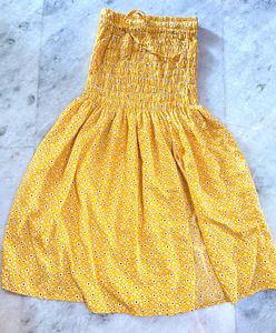Yellow Slit Skirt