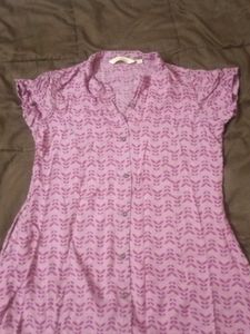 Mauve Printed Hi-Low Dress