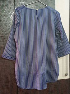 Striped Blue Tunic Top