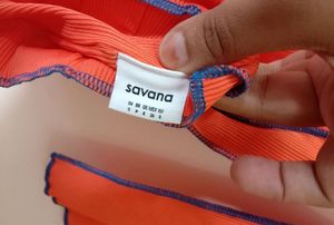 Orange Knit Mini bodycon Dress