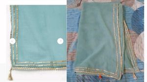 Rangriti Floral Print Teal Palazzo Suit
