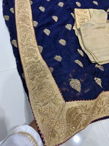 Designer Saree With 5xl Blouse