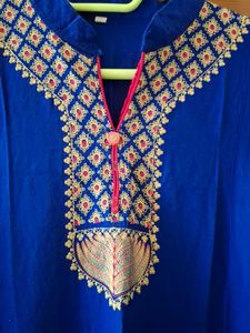 Elegant Blue Embroidered Kurta