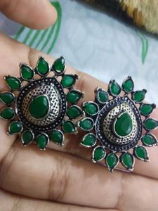 Green Stone Earrings